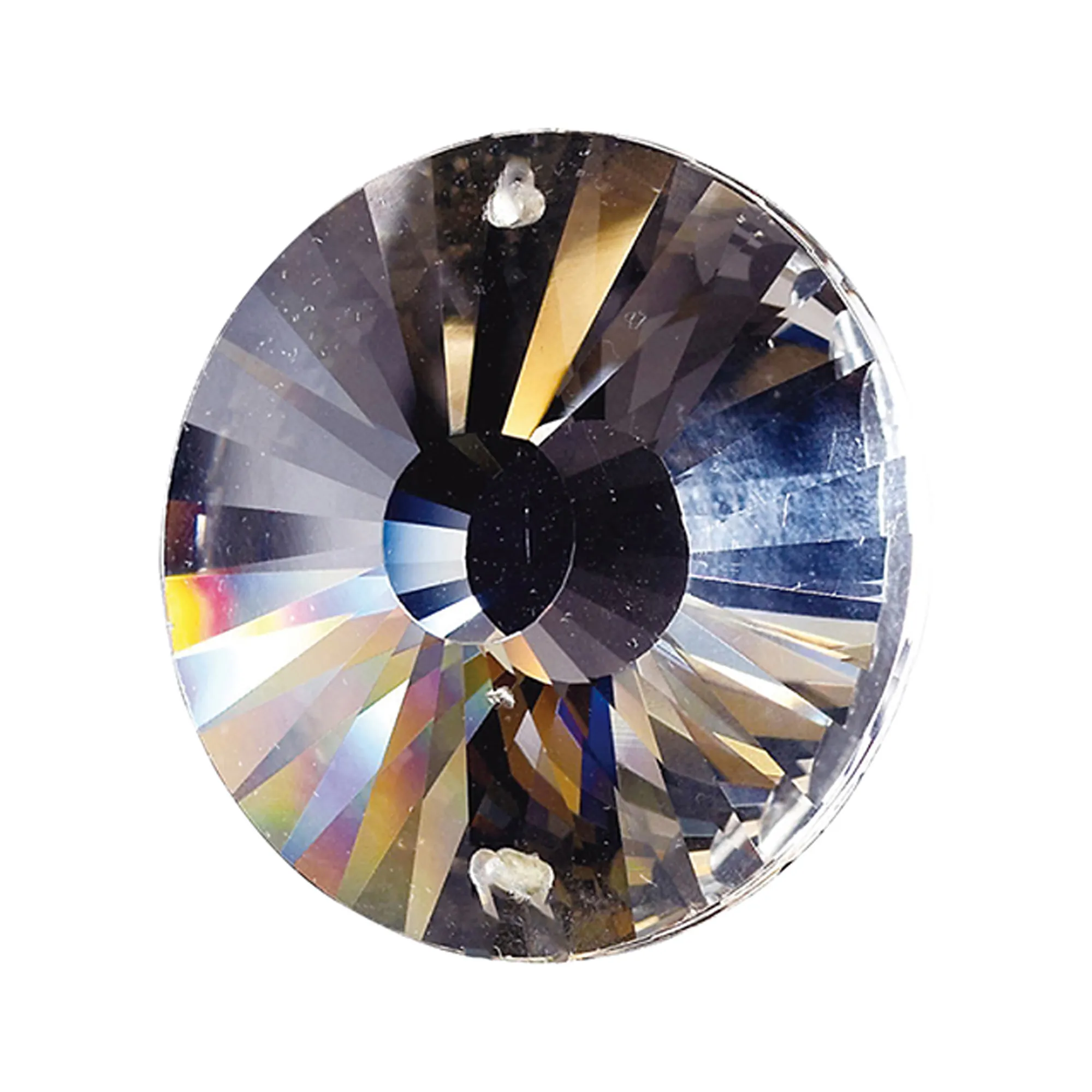 Crystal Disc Without Ring 45mm 2 Holes C40050  Diyas Crystal Droplet